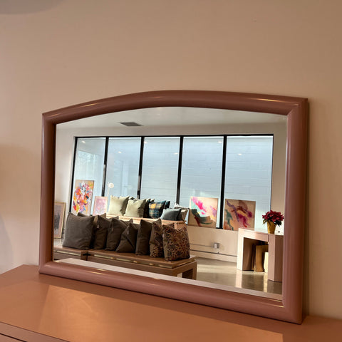 Large Mirror with Pink Chunky Frame