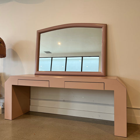 Large Mirror with Pink Chunky Frame