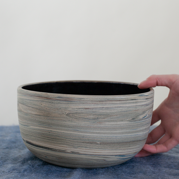 Large Marbled Ceramic Bowl