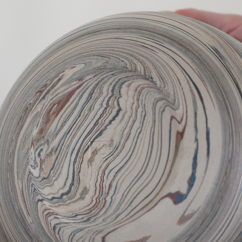 Large Marbled Ceramic Bowl