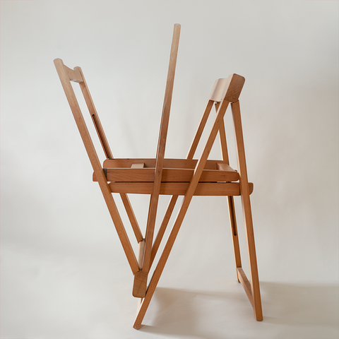 Set of 4 Wooden Folding Chairs