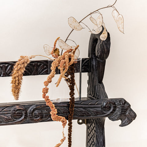 Carved Black Swan Shelf