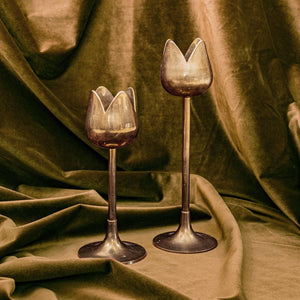 Brass Tulip Candle Holders
