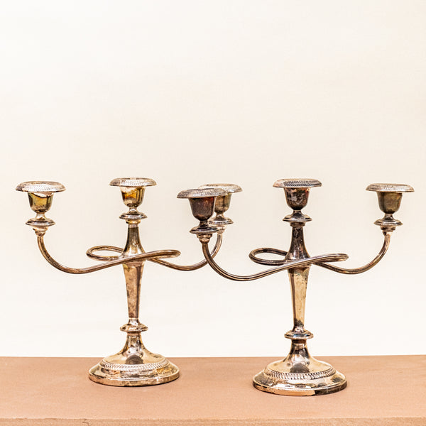 Pair of Silver Plate Candle Sticks