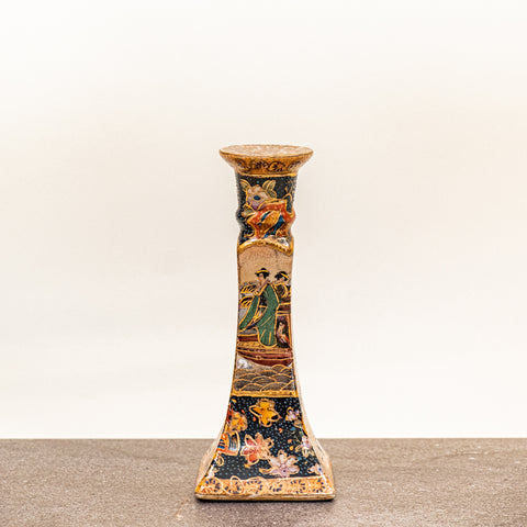 Vintage Satsuma Candle Holders